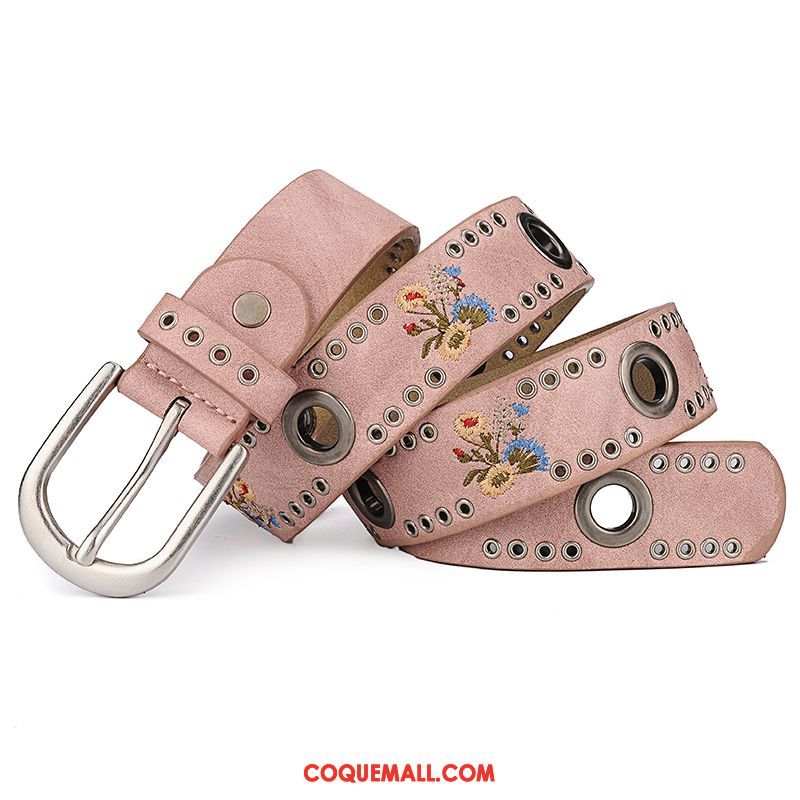 Ceinture Femme Œillet Fleurs Europe, Ceinture Mode Jeans