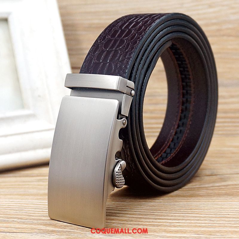 Ceinture Homme Loisir Durable Âge Moyen, Ceinture Cuir Véritable Cuir De Vache Braun