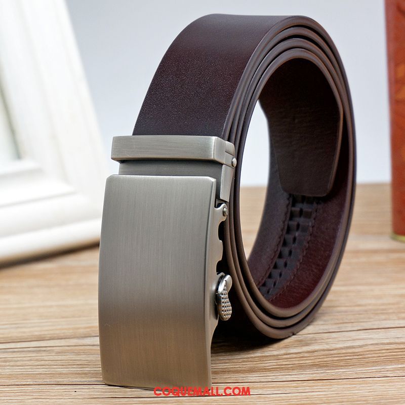 Ceinture Homme Loisir Durable Âge Moyen, Ceinture Cuir Véritable Cuir De Vache Braun