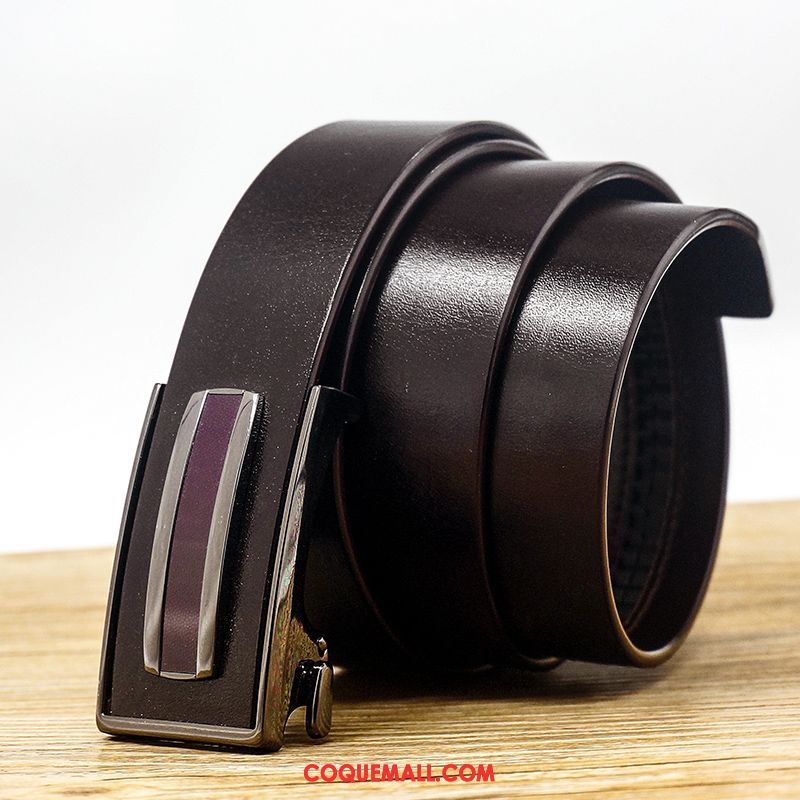 Ceinture Homme Loisir Durable Âge Moyen, Ceinture Cuir Véritable Cuir De Vache Braun