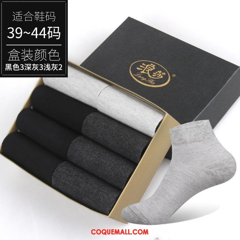 Chaussette Homme Anti-odeur Chaussette Basse Coupée Coton, Chaussette Chaussettes En Coton Court