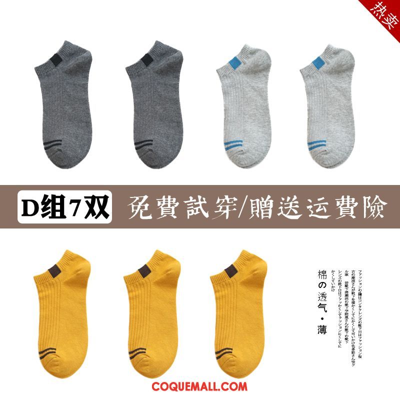 Chaussette Homme Antidérapant Chaussette Basse Coupée Coton, Chaussette Chaussette Courte Été