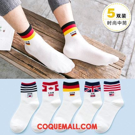 Chaussette Homme Basketball Hiver Milieu, Chaussette Quatre Saisons Chaussettes En Coton