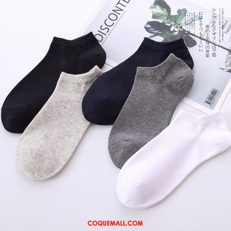 Chaussette Homme Faible Sport Chaussette Basse Coupée, Chaussette Noir Et Blanc Chaussette Courte