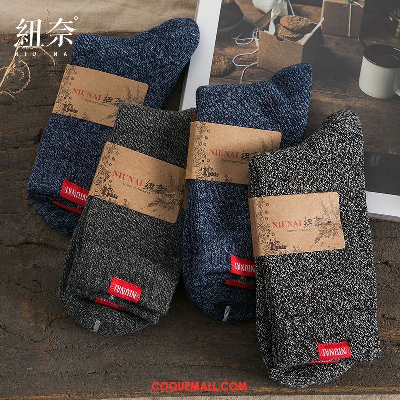 Chaussette Homme Milieu Chaussettes En Coton Hiver, Chaussette L'automne Anti-odeur