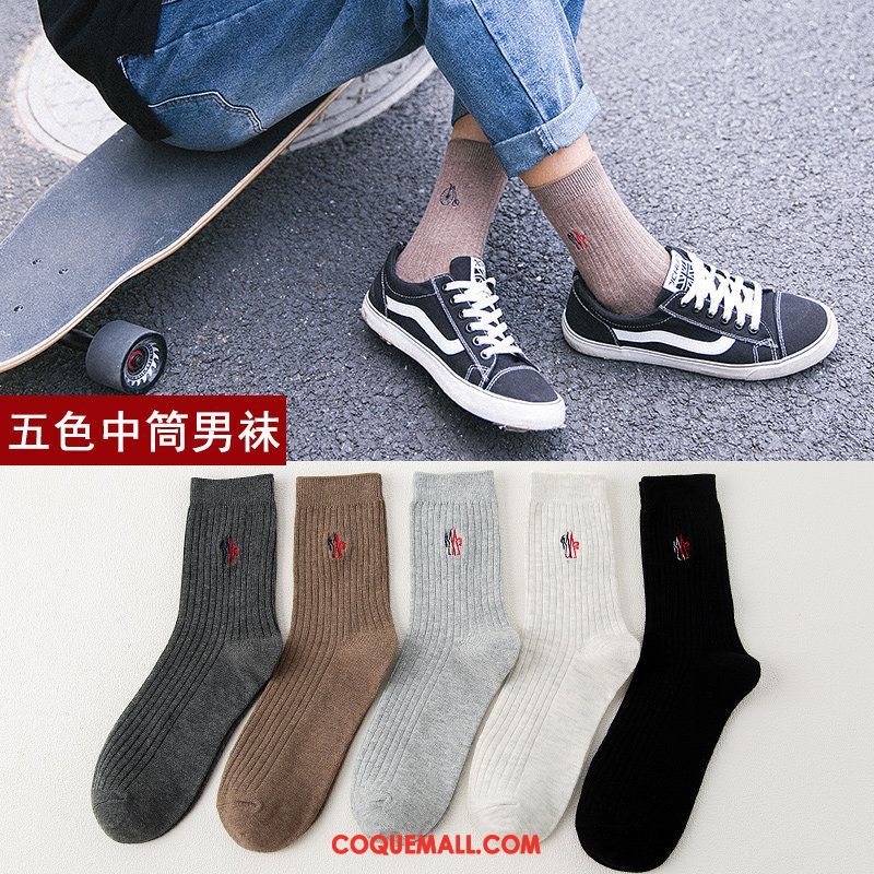 Chaussette Homme Personnalité Coton Quatre Saisons, Chaussette Tendance Printemps