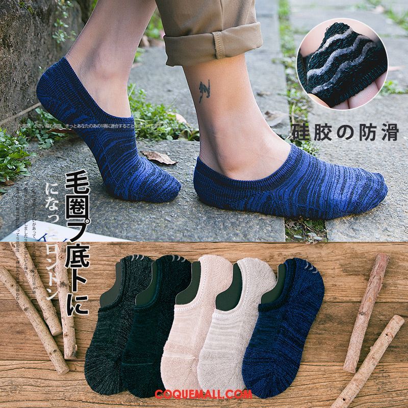 Chaussette Homme Été Serviette Tendance, Chaussette Bouche Peu Profonde Invisible