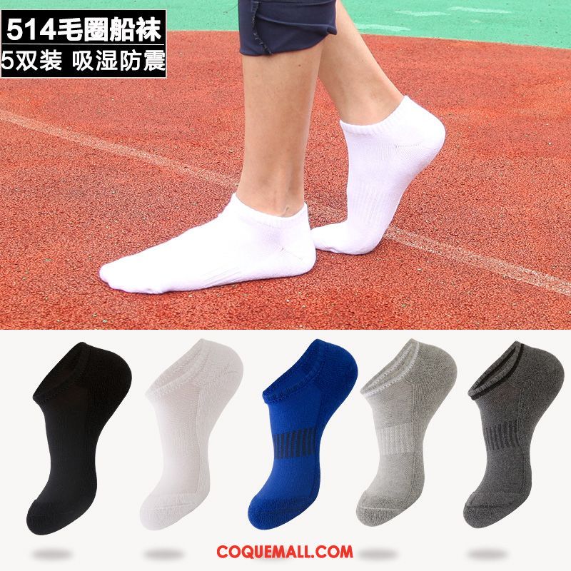 Chaussette Homme Été Serviette Tendance, Chaussette Bouche Peu Profonde Invisible