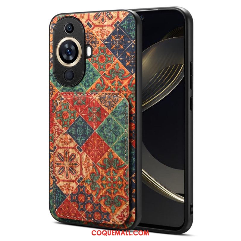 Coque Huawei Nova 11 Pro Porte-Cartes Motif Floral