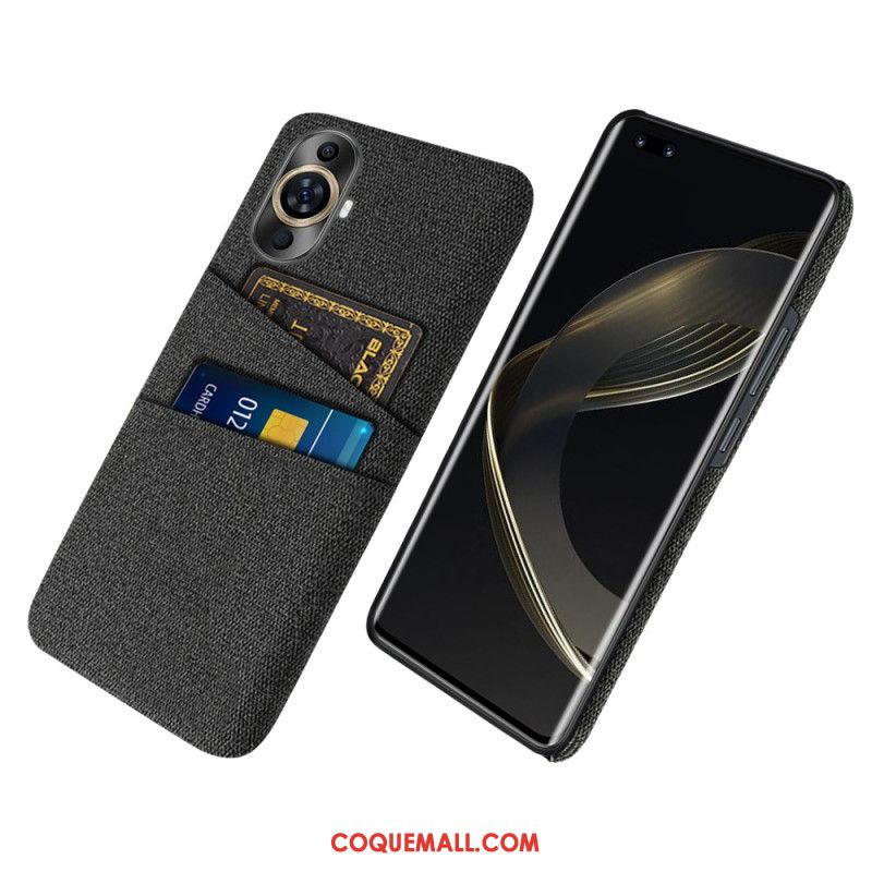 Coque Huawei Nova 11 Pro Tissu Porte-Cartes