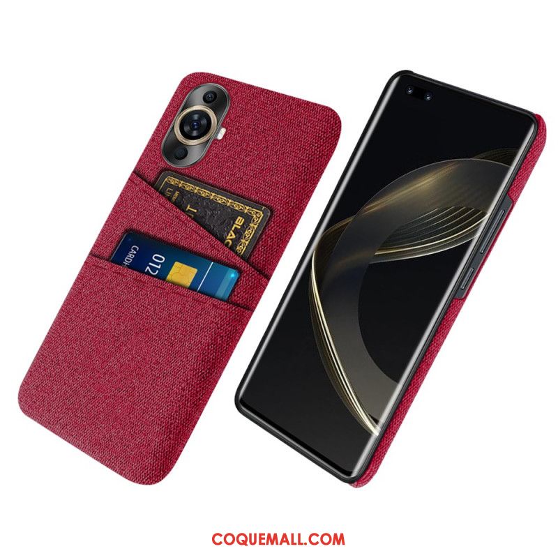 Coque Huawei Nova 11 Pro Tissu Porte-Cartes