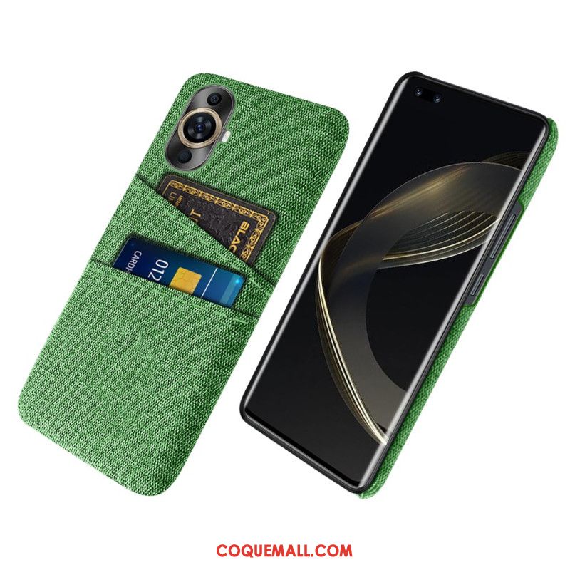 Coque Huawei Nova 11 Pro Tissu Porte-Cartes