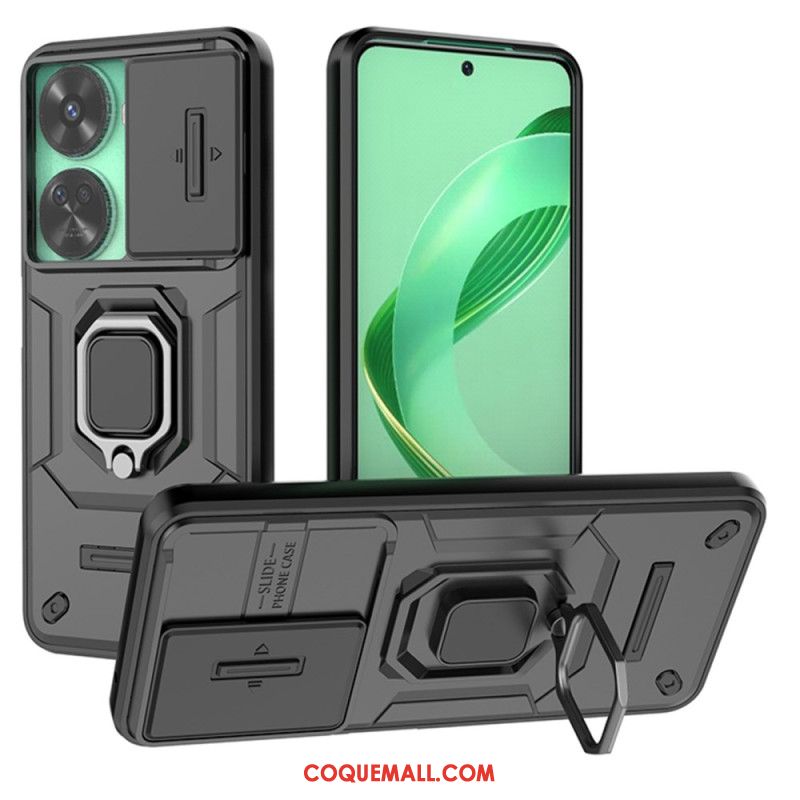 Coque Huawei Nova 12 SE 4G Ring Résistante Protecteur Objectif Coulissant