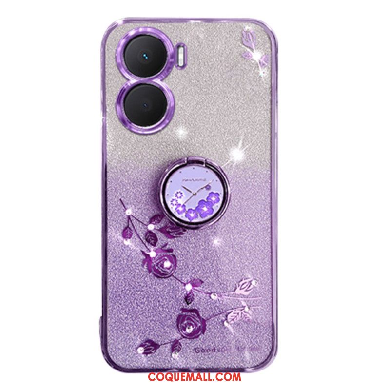 Coque Huawei Nova 12 SE Fleurs et Srass Support KADEM