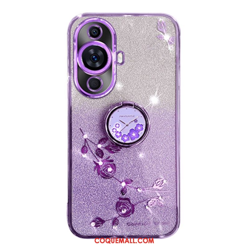 Coque Huawei Nova 12S Strass et Support Kadem