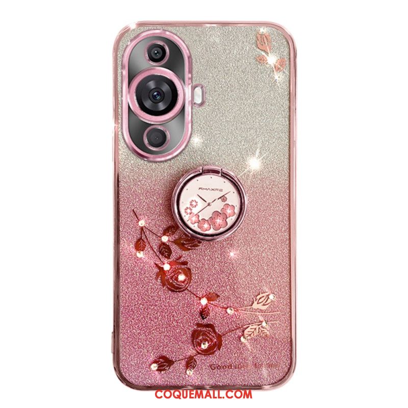 Coque Huawei Nova 12S Strass et Support Kadem