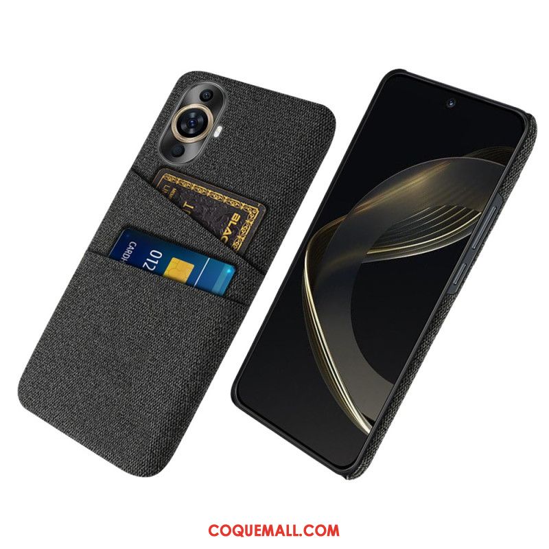 Coque Huawei Nova 12S Tissu Porte-Carte