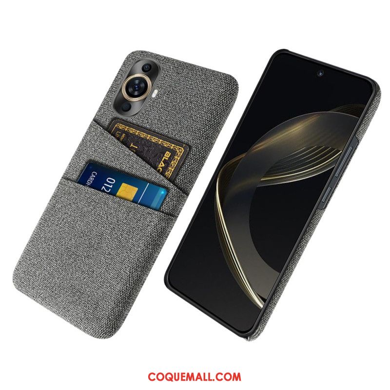 Coque Huawei Nova 12S Tissu Porte-Carte