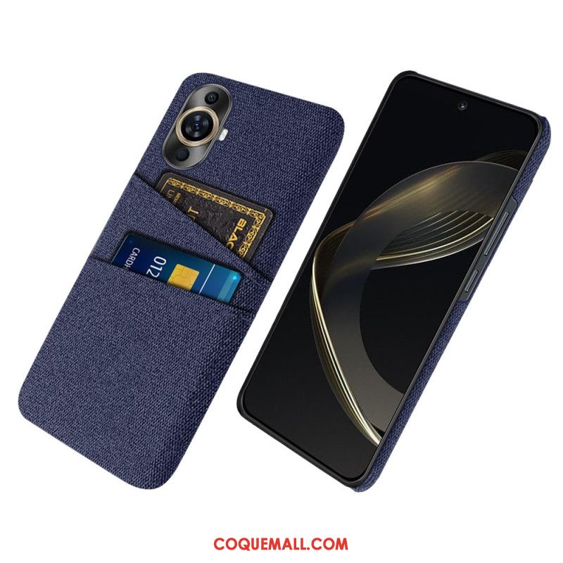 Coque Huawei Nova 12S Tissu Porte-Carte