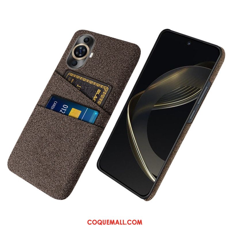 Coque Huawei Nova 12S Tissu Porte-Carte