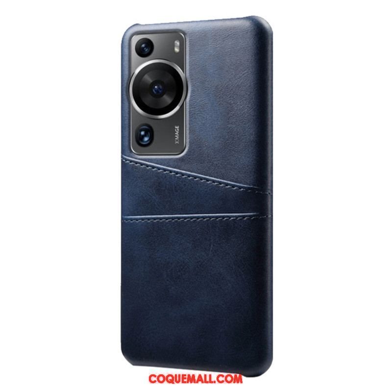 Coque Huawei P60 Pro Effet Cuir Porte-Cartes