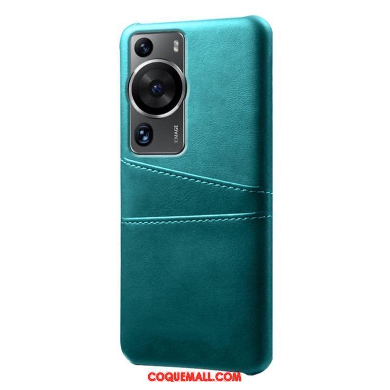 Coque Huawei P60 Pro Effet Cuir Porte-Cartes