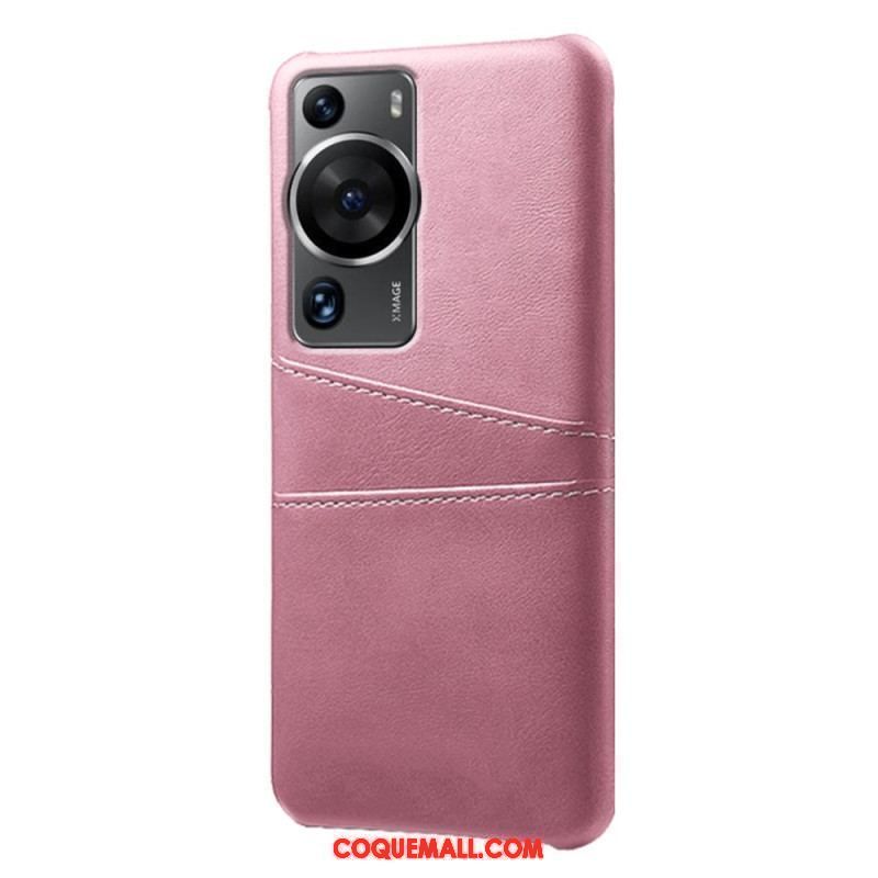 Coque Huawei P60 Pro Effet Cuir Porte-Cartes