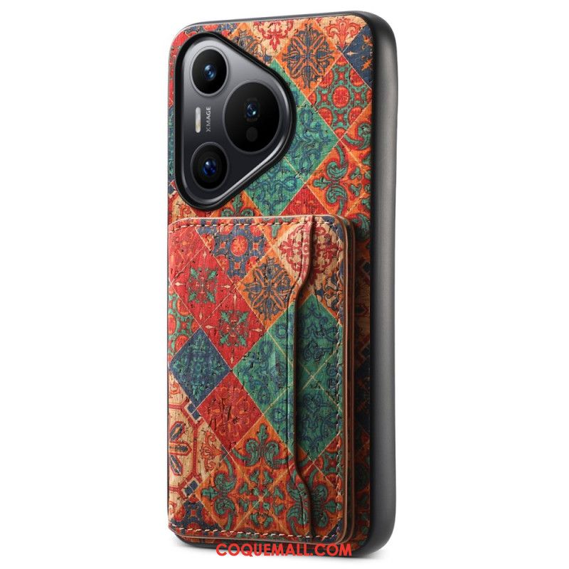 Coque Huawei Pura 70 Porte-Cartes Florale