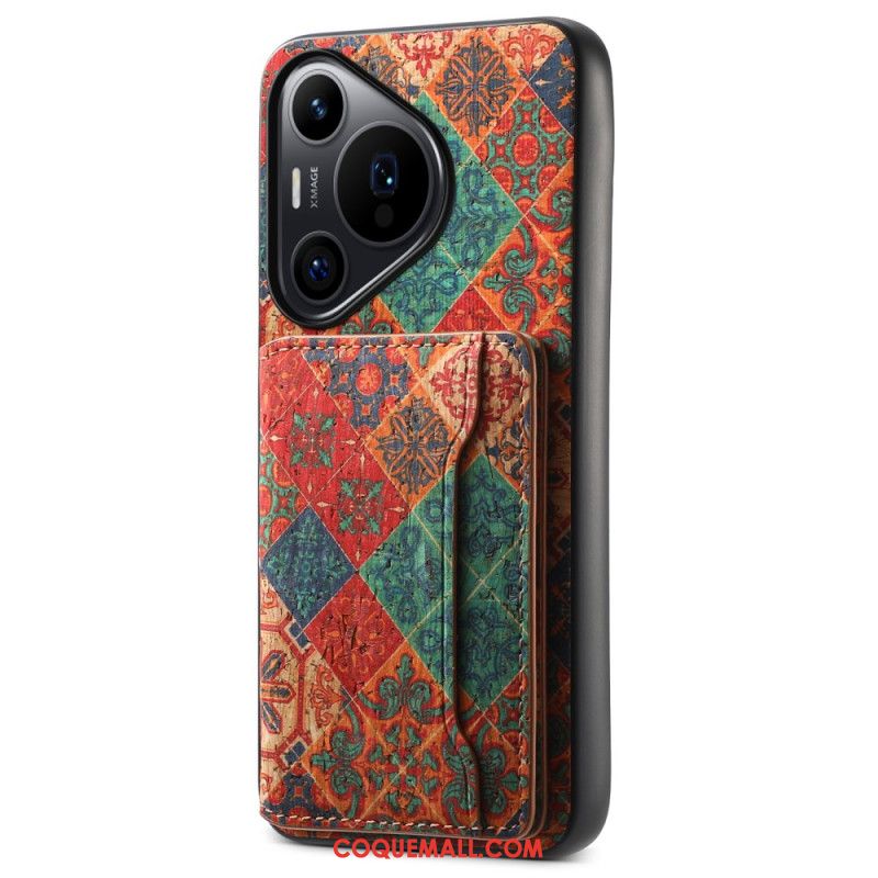 Coque Huawei Pura 70 Pro Porte-Cartes Motif Floral