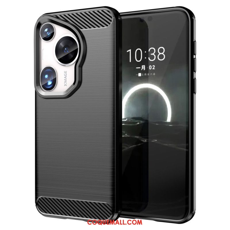 Coque Huawei Pura 70 Ultra Fibre Carbone Brosséee