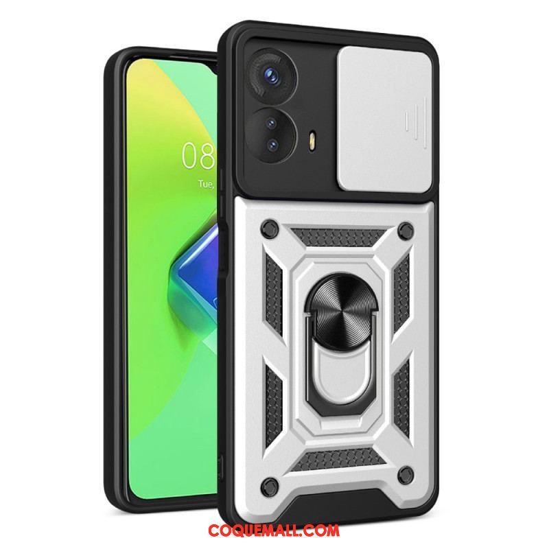 Coque Moto G73 5G Anneau-Support et Protège Lentilles