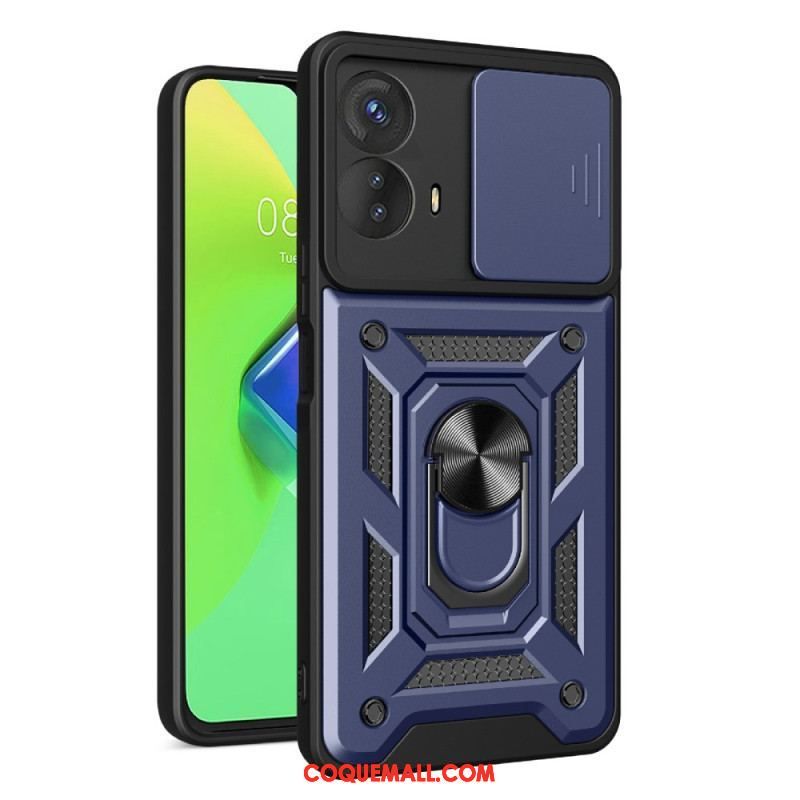 Coque Moto G73 5G Anneau-Support et Protège Lentilles