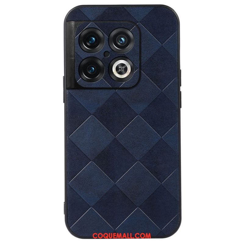 Coque OnePlus 10 Pro 5G Simili Cuir Design Tissé