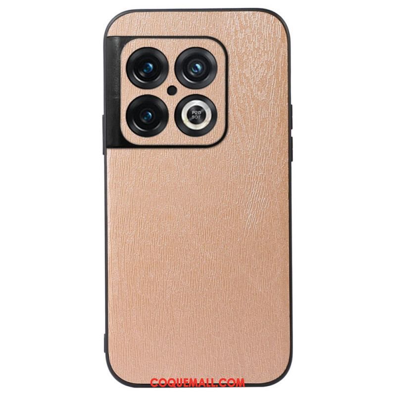 Coque OnePlus 10 Pro 5G Simili Cuir Texture Bois