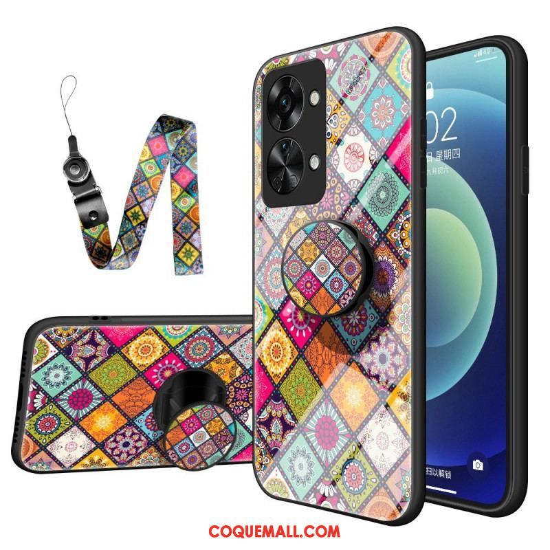 Coque OnePlus Nord 2T 5G Support Magnétique Patchwork