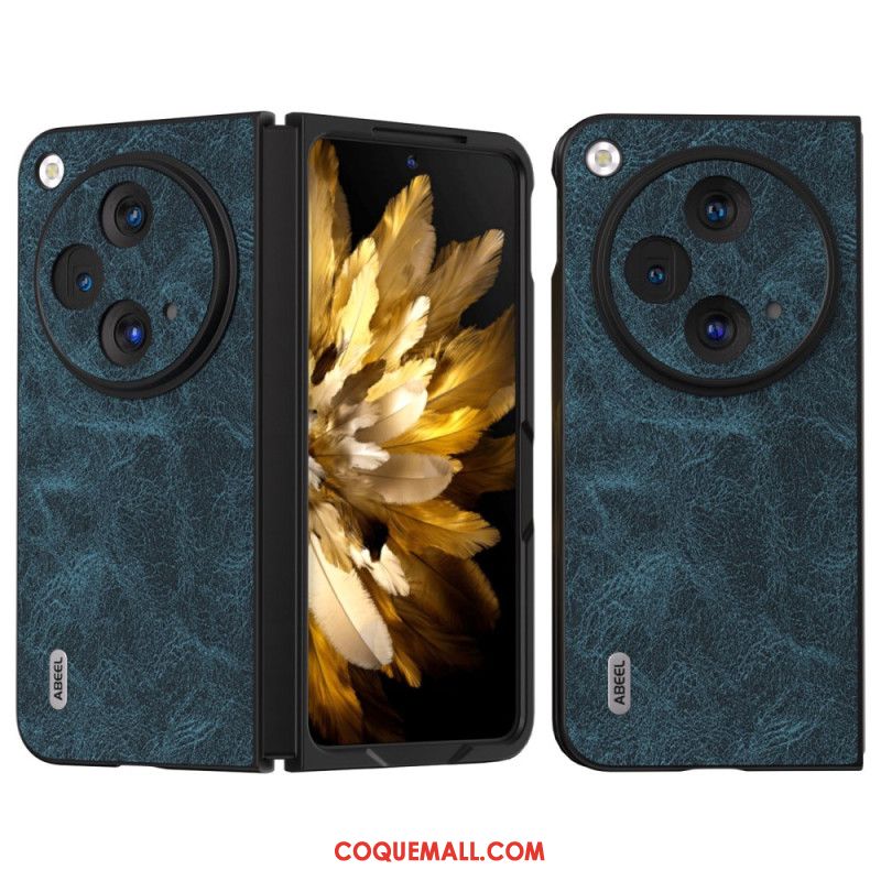 Coque OnePlus Open Effet Cuir Rétro ABEEL