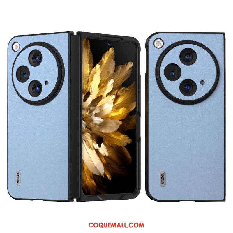 Coque OnePlus Open / Oppo Find N3 5G Cuir Coloré ABEEL