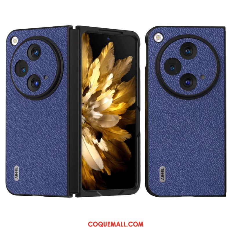 Coque OnePlus Open / Oppo Find N3 5G Cuir Naturel Litchi ABEEL