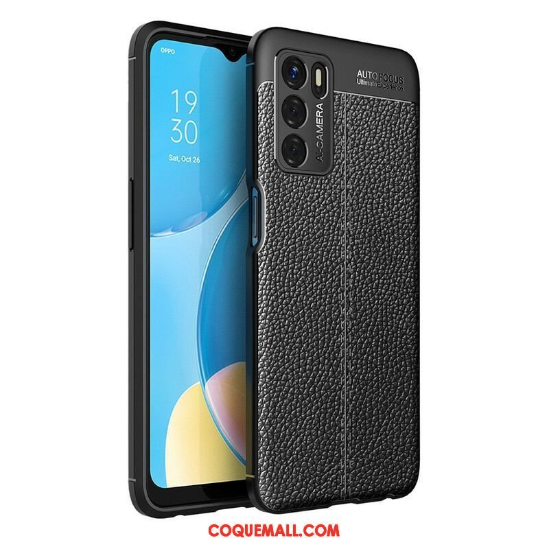 Coque Oppo A16 / A16s Effet Cuir Litchi Double line