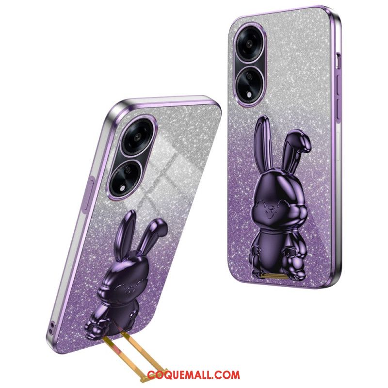 Coque Oppo A58 / A98 5G Lapin Support