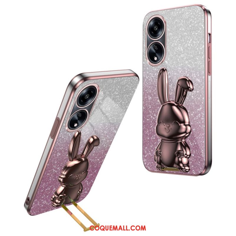 Coque Oppo A58 / A98 5G Lapin Support