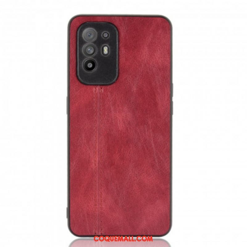 Coque Oppo A94 5G Effet Cuir Couture