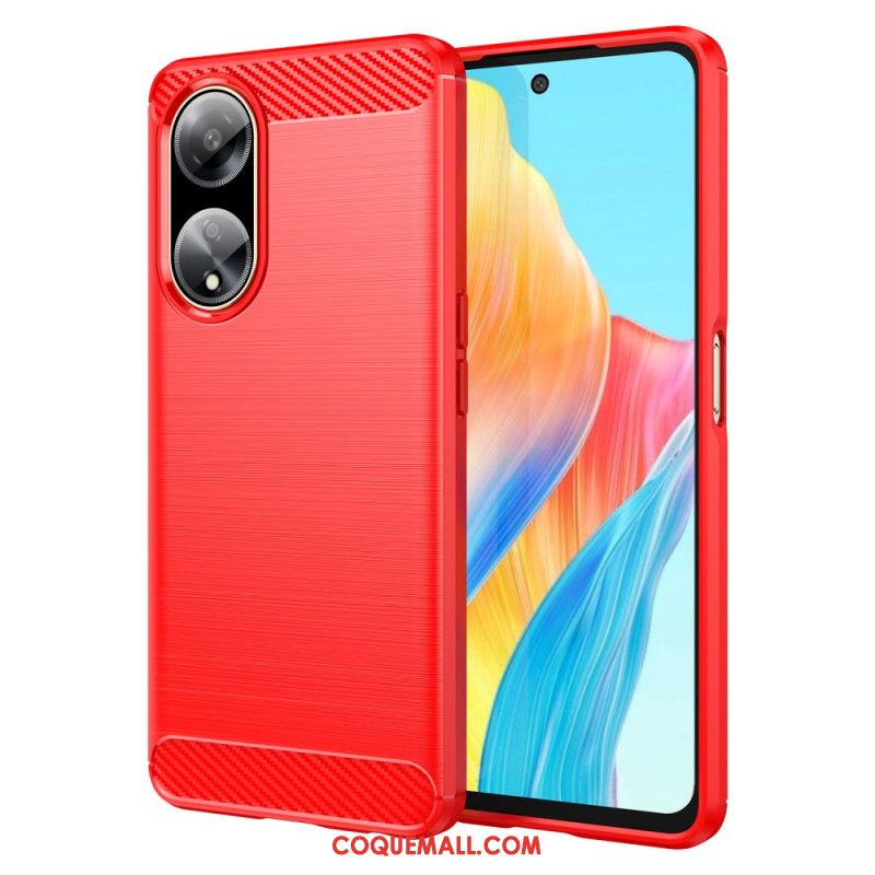 Coque Oppo A98 5G Fibre Carbone Brossée