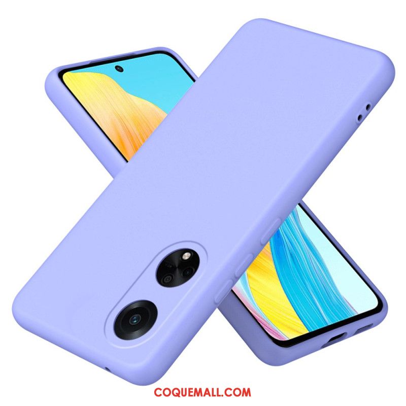 Coque Oppo A98 5G Silicone Liquide à Lanière