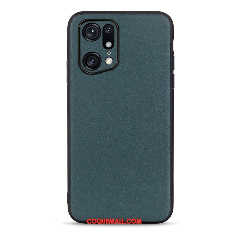 Coque Oppo Find X5 Pro Véritable Cuir