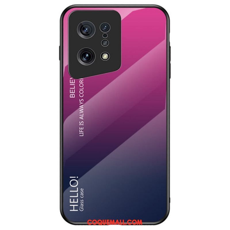 Coque Oppo Find X5 Verre Trempé Hello