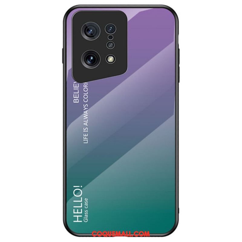 Coque Oppo Find X5 Verre Trempé Hello