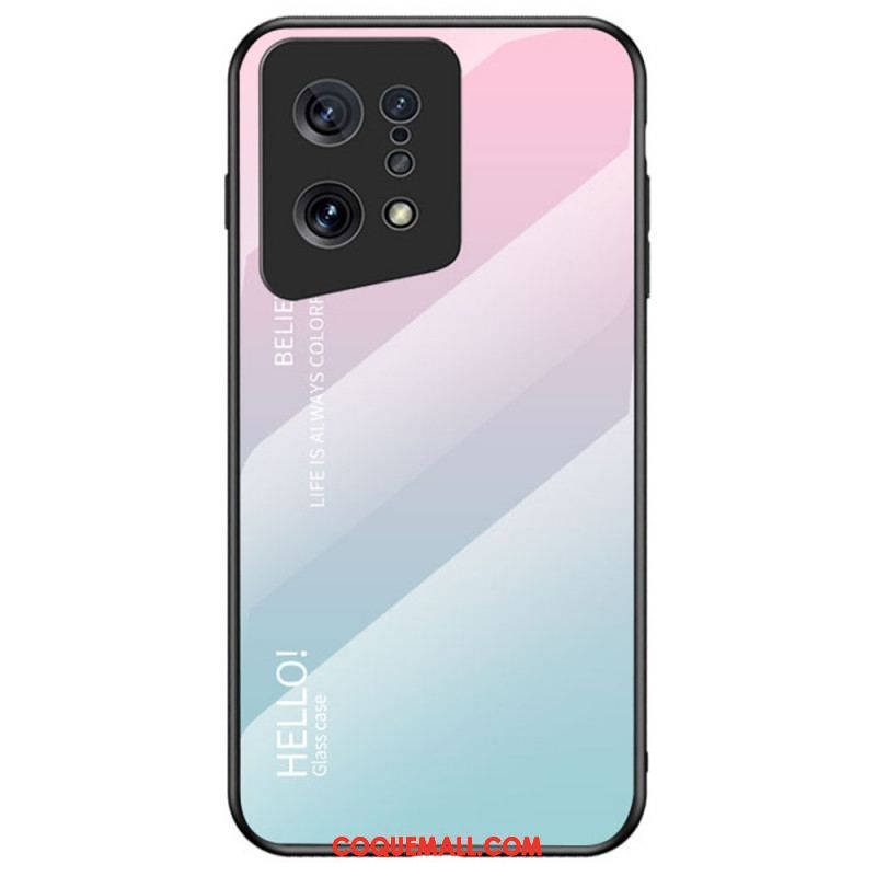 Coque Oppo Find X5 Verre Trempé Hello