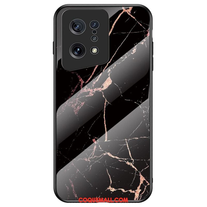 Coque Oppo Find X5 Verre Trempé Marbre Colorés