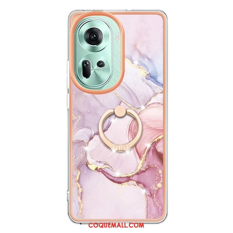 Coque Oppo Reno 11 5G Anneau Support Design Marbre